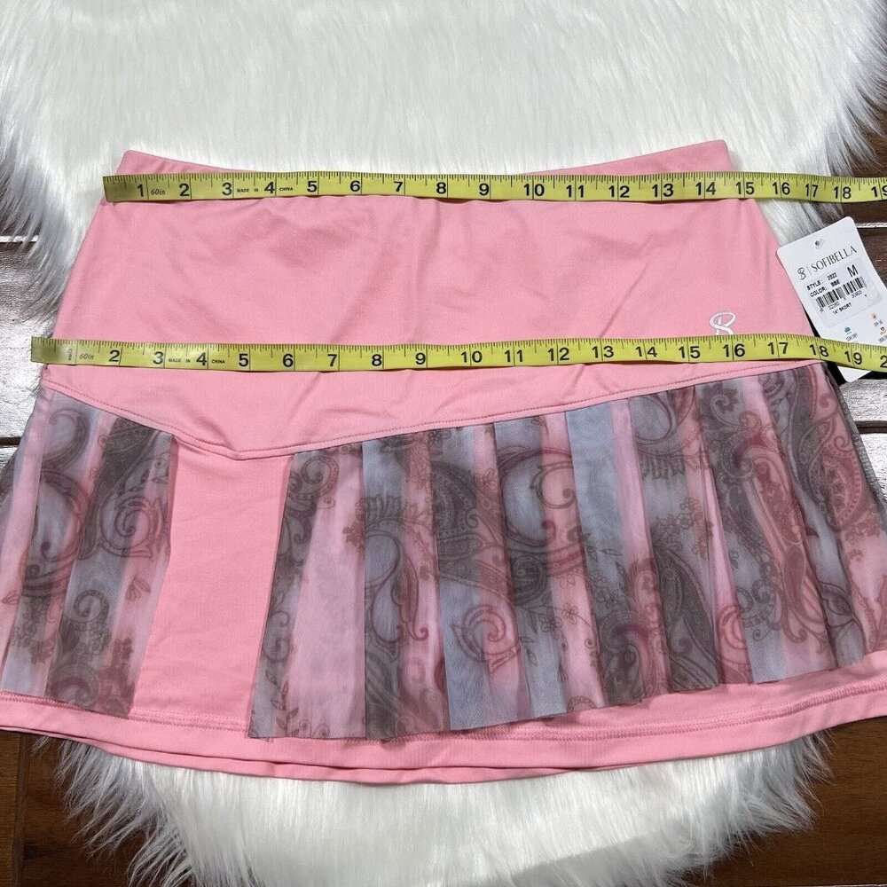 Pink Skort with Sheer Panel Design - Picture 3 of 7